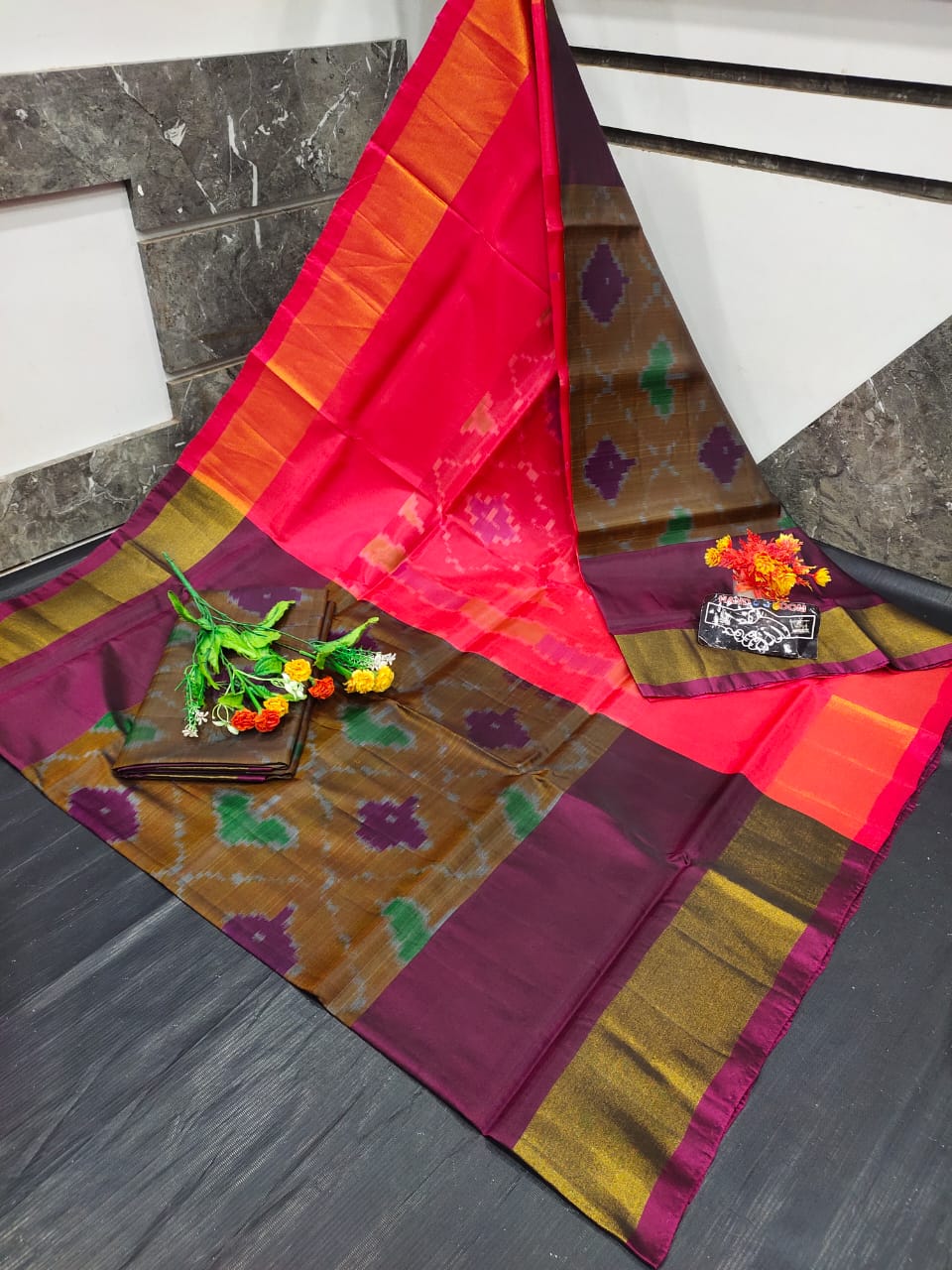 dark mustard Uppada soft silk sarees
