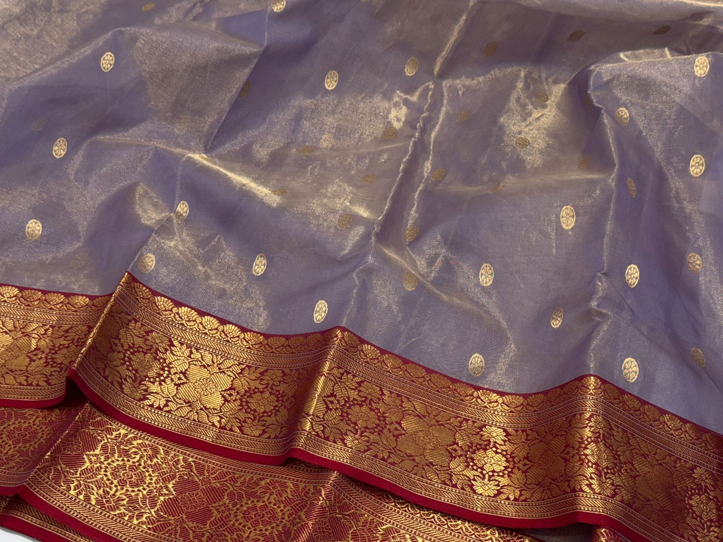 Lilac Chanderi Tissue silk sarees