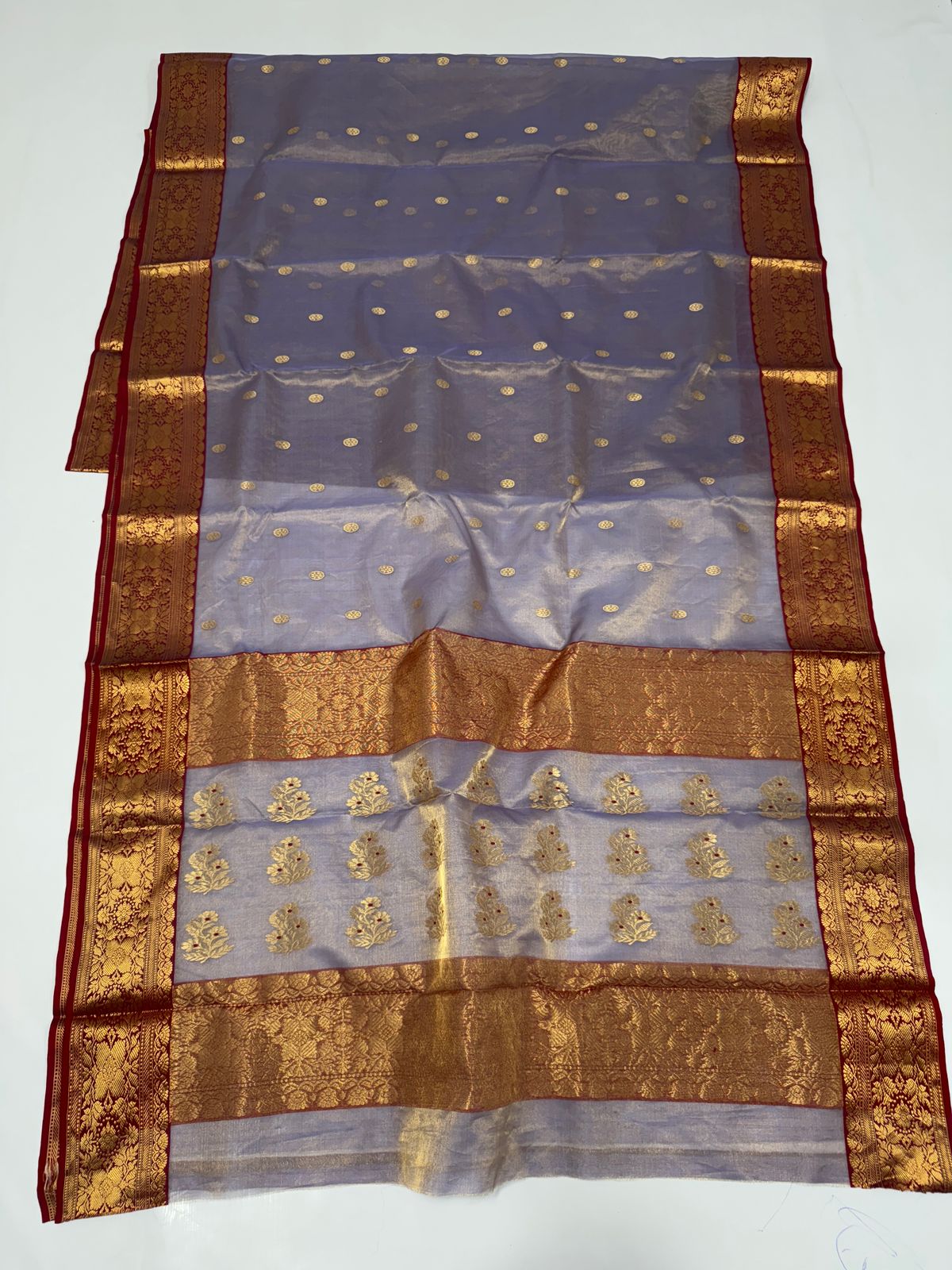 Lilac Chanderi Tissue silk sarees