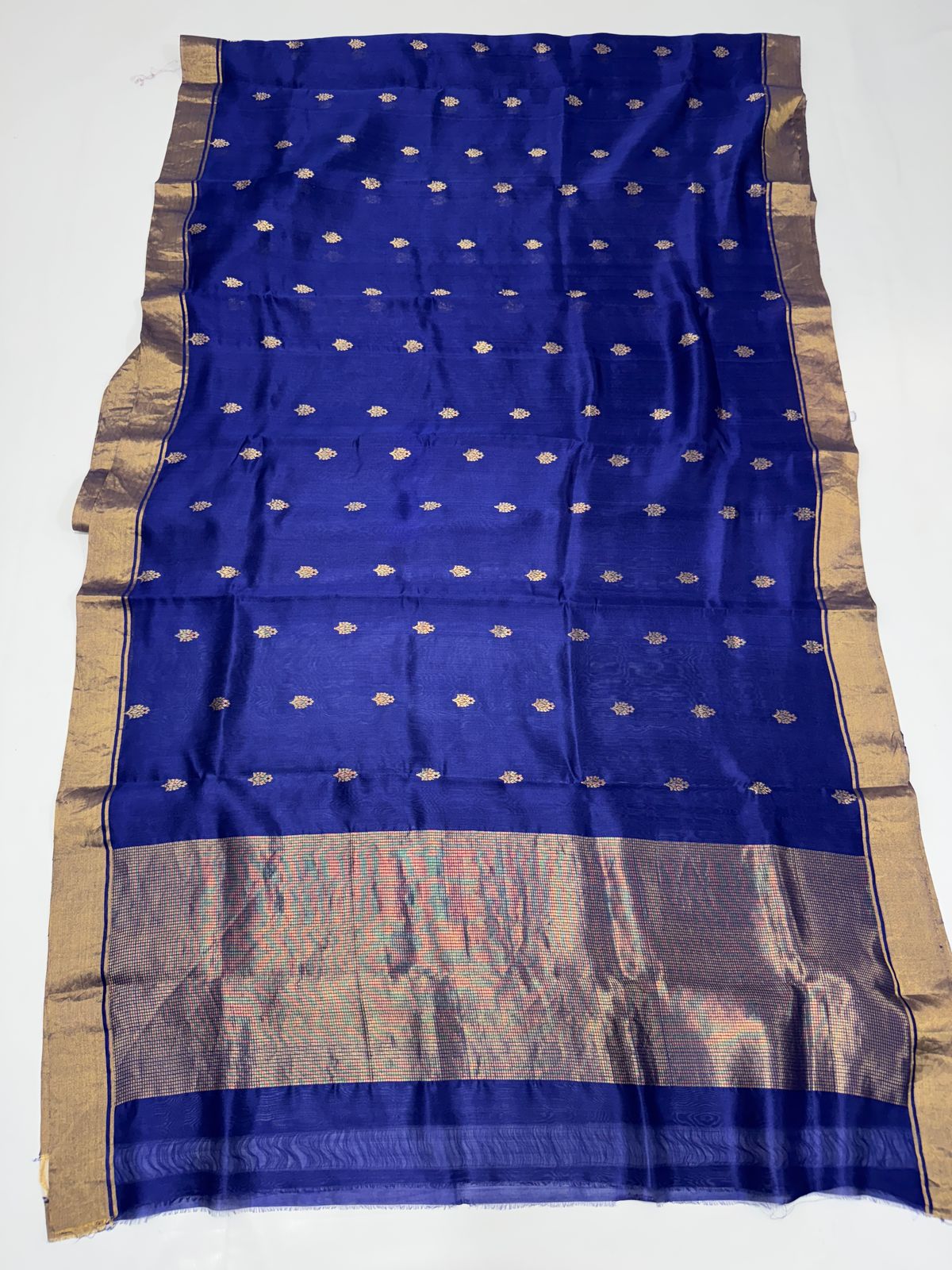 Blue chanderi pattu sarees