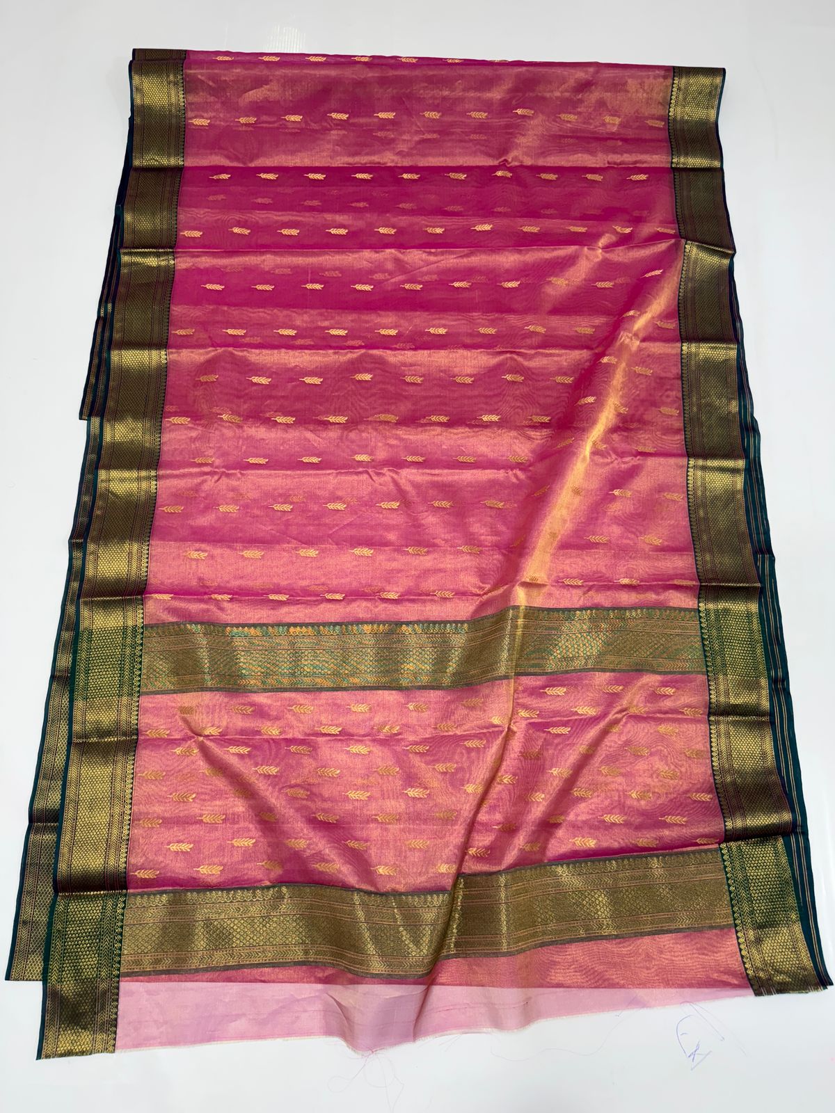 Pink chanderi tissue silk sarees