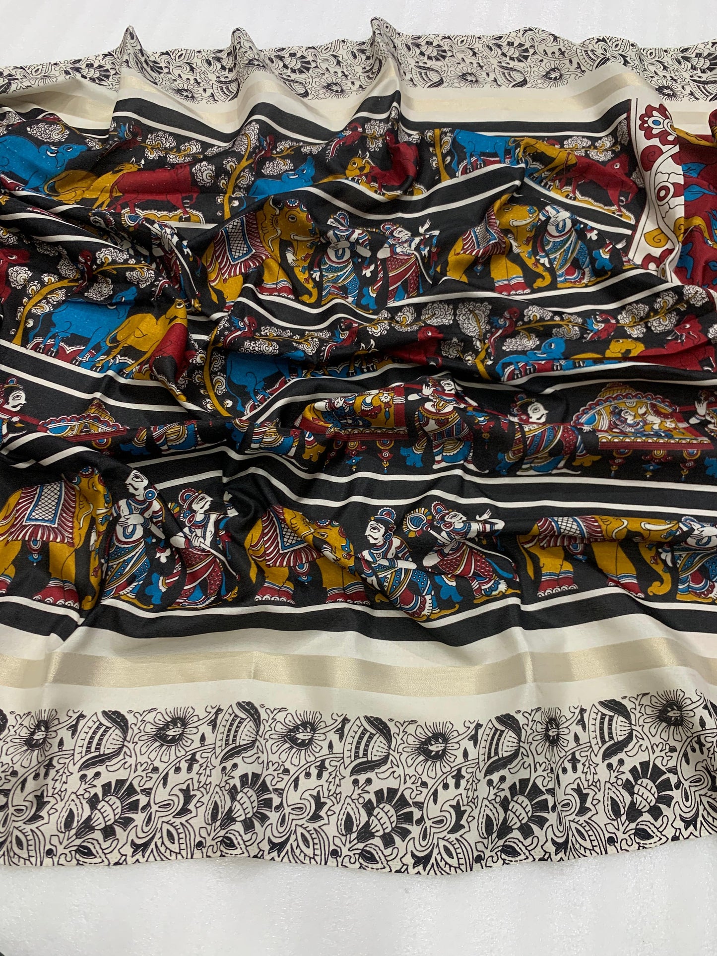 Fancy kalamkari sarees