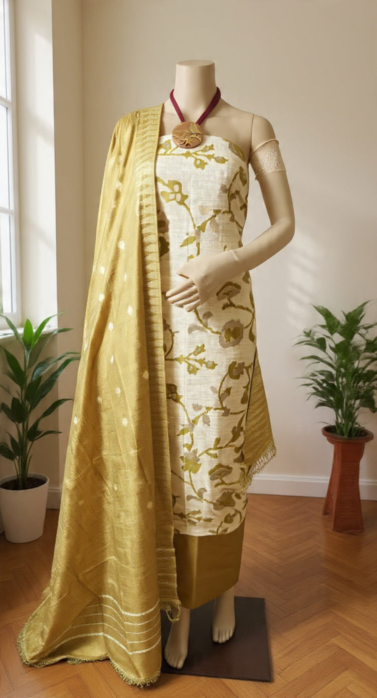 Cotton screen print dress materials