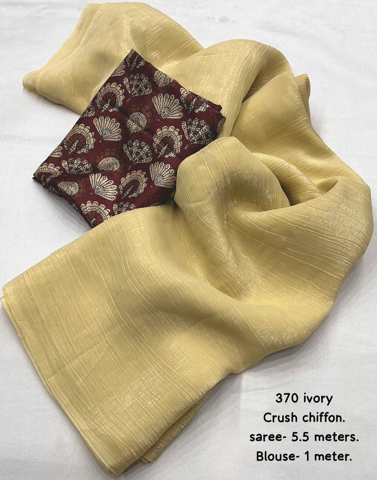 Crush chiffon sarees