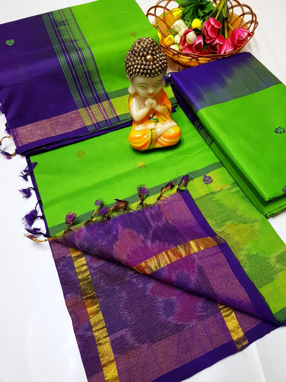 Uppada Tripura silk sarees with pochampally border