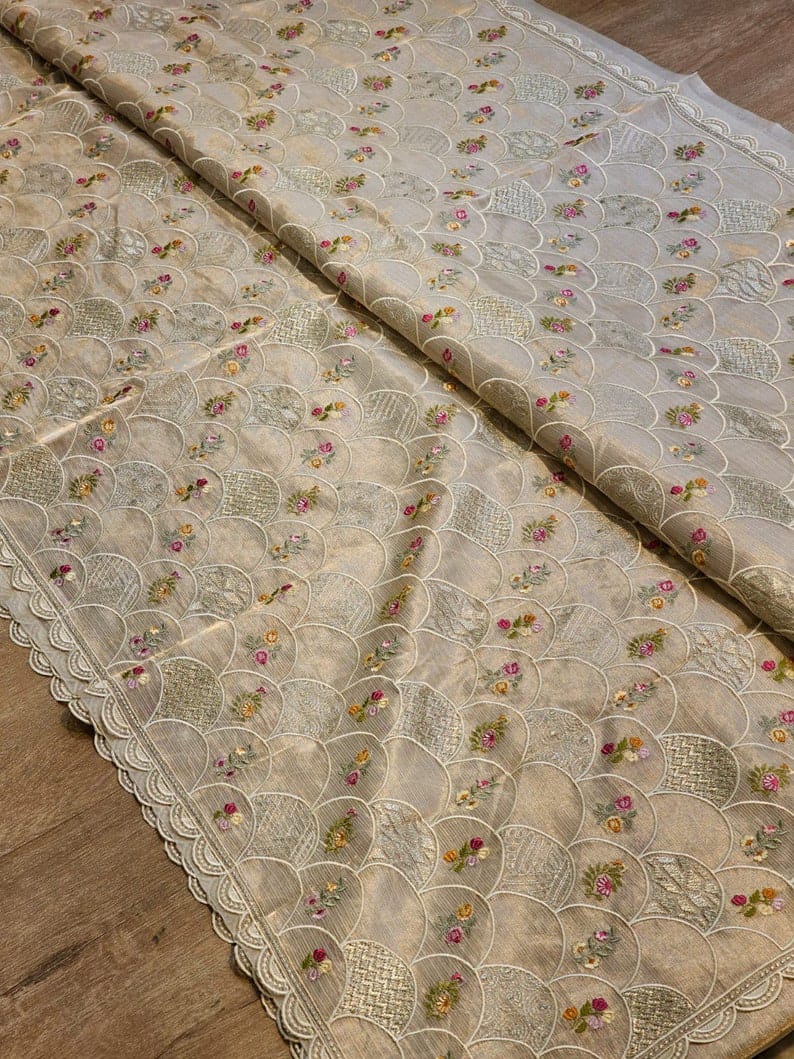 Organza embroidery sarees
