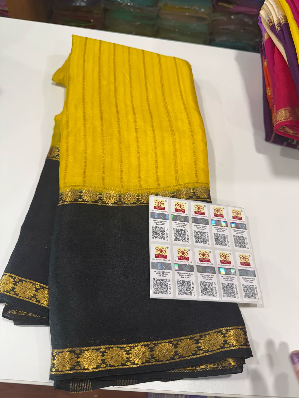 Pure Mysore wrinkle crepe silk sarees