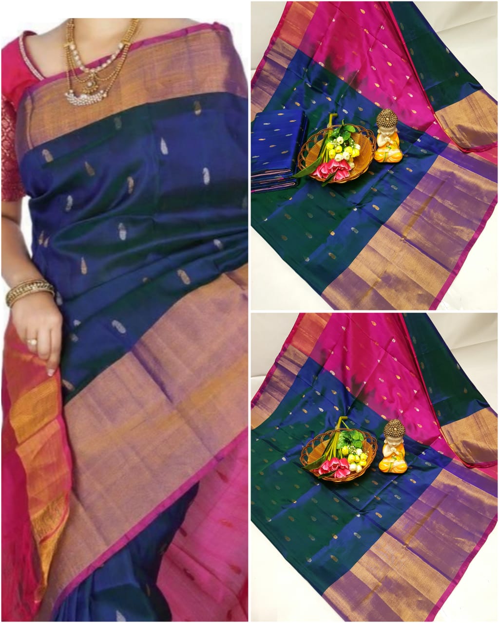 Uppada pattu Nakshatra butta sarees