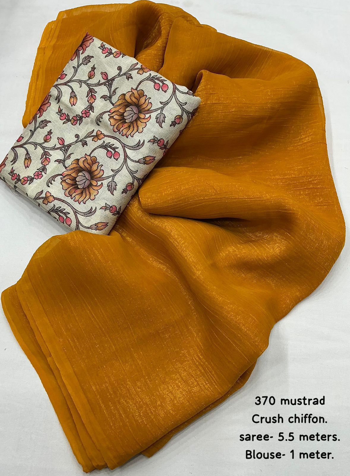 Crush chiffon sarees