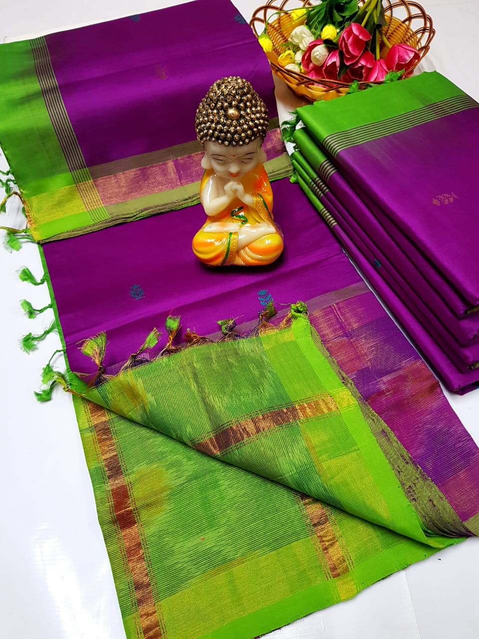 Uppada Tripura silk sarees with pochampally border