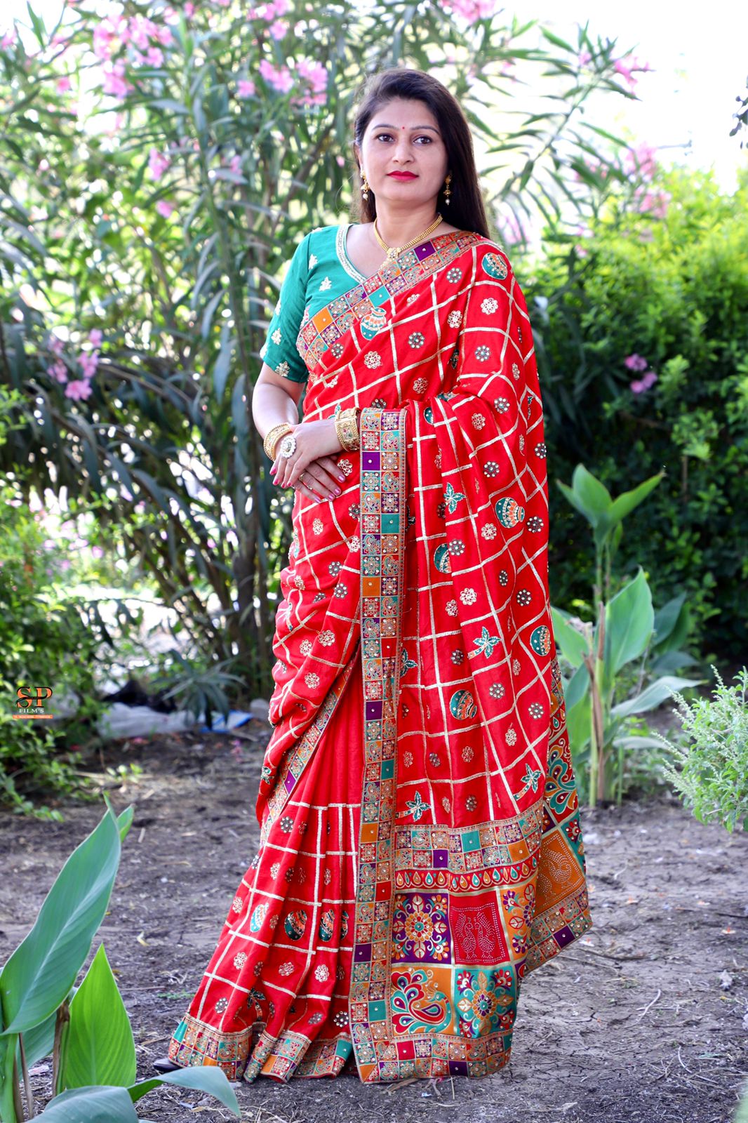 Red Vichitra silk patola sarees