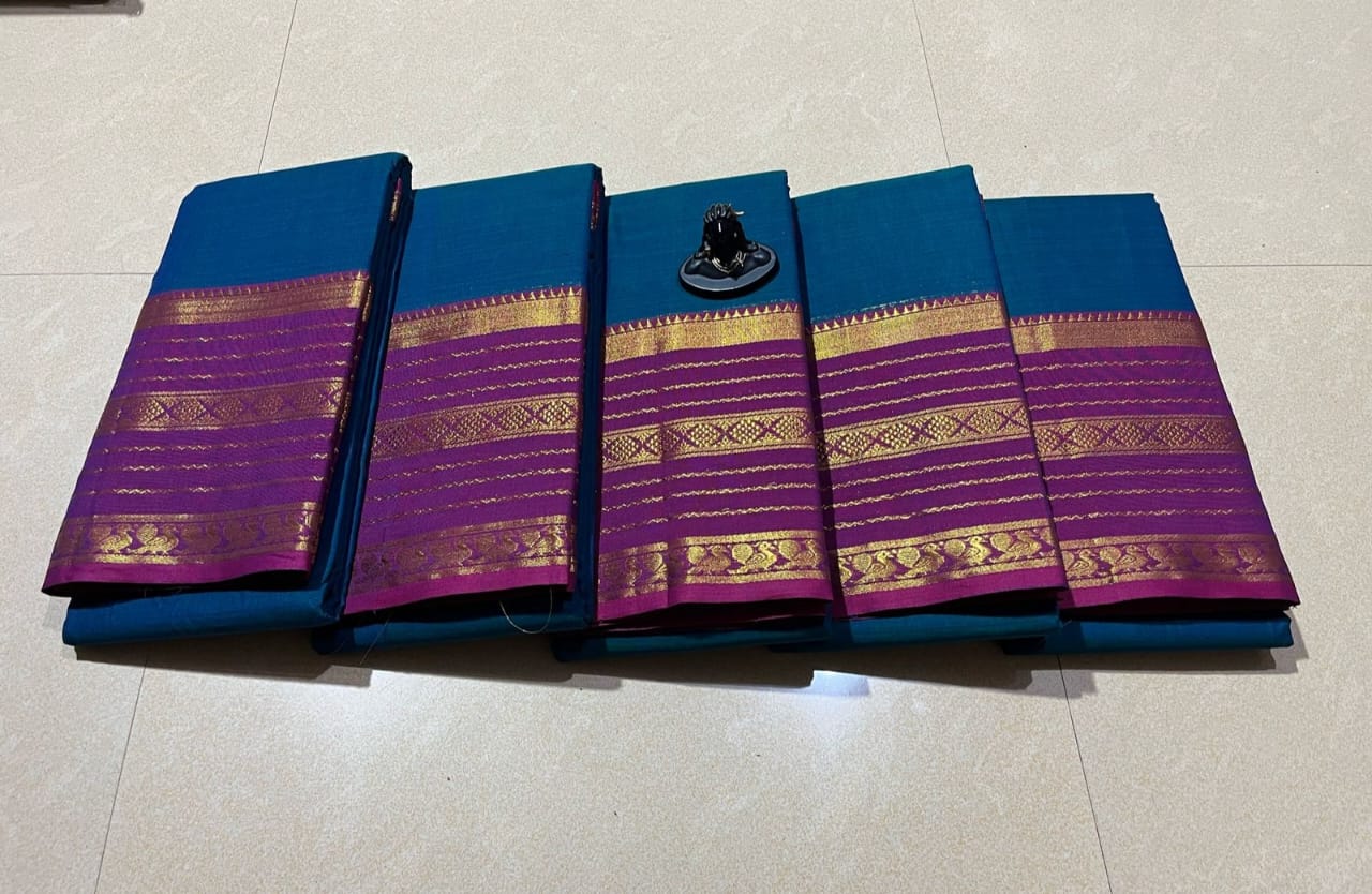 Narayanpet cotton sarees with big border