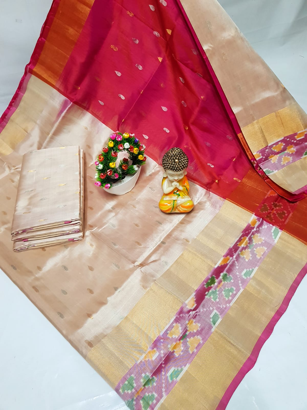Uppada silks sarees with pochampally border