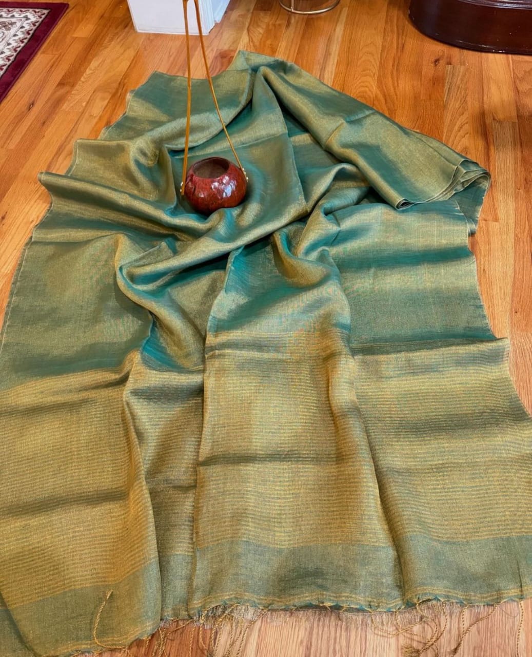 Plain Tissue linen sarees