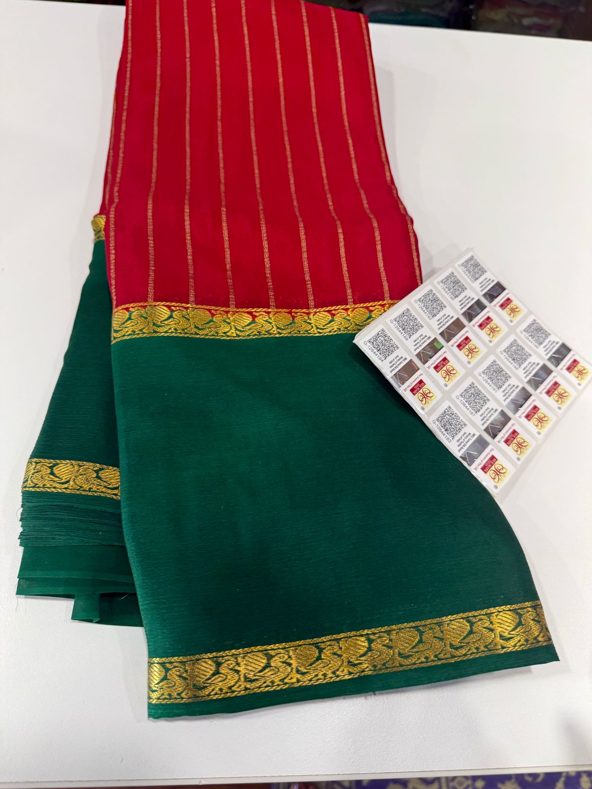 Pure Mysore wrinkle crepe silk sarees