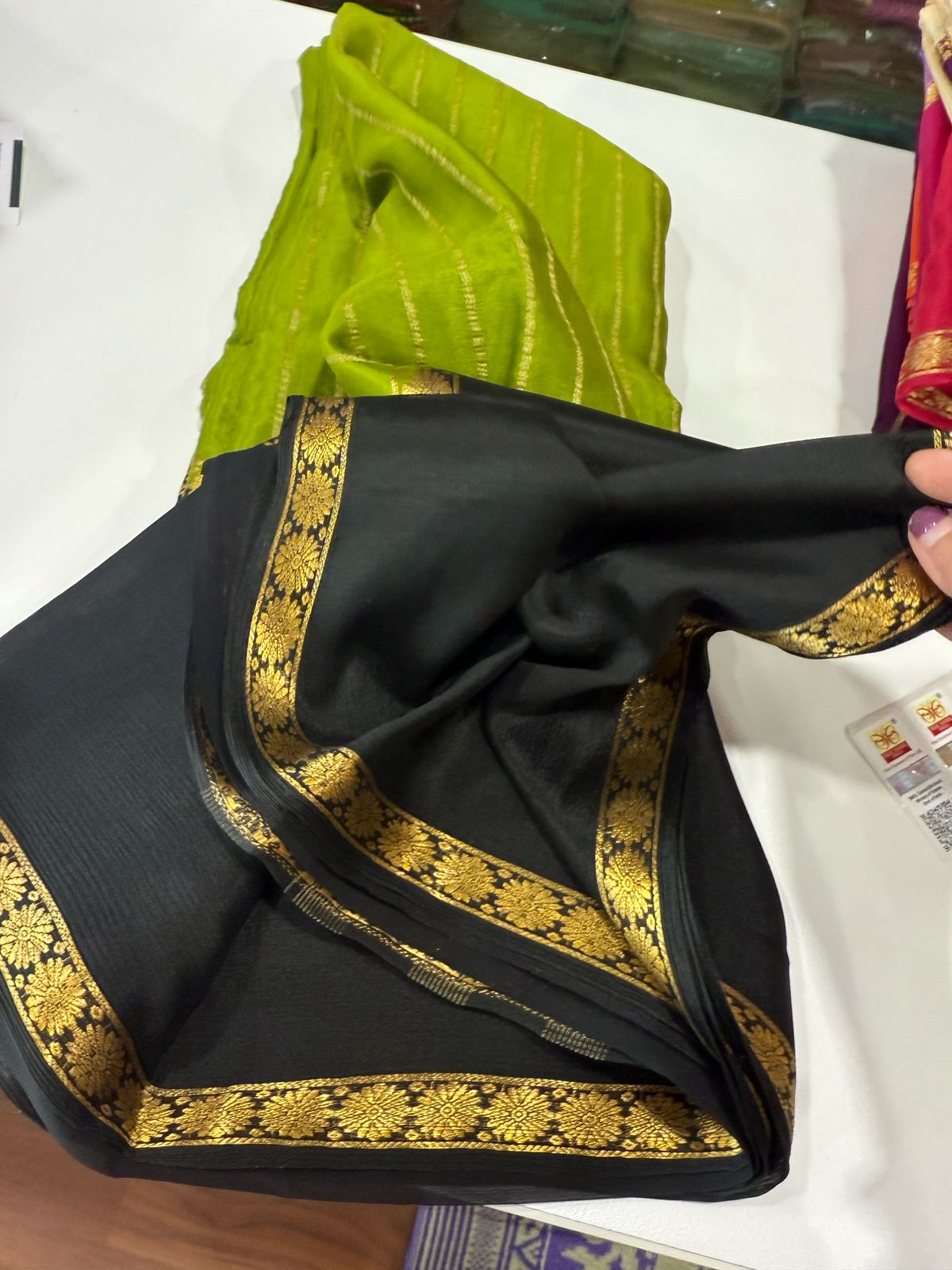 Pure Mysore wrinkle crepe silk sarees
