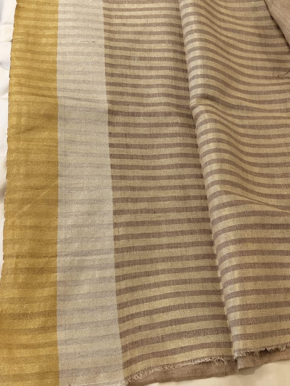 Light brown linen sarees