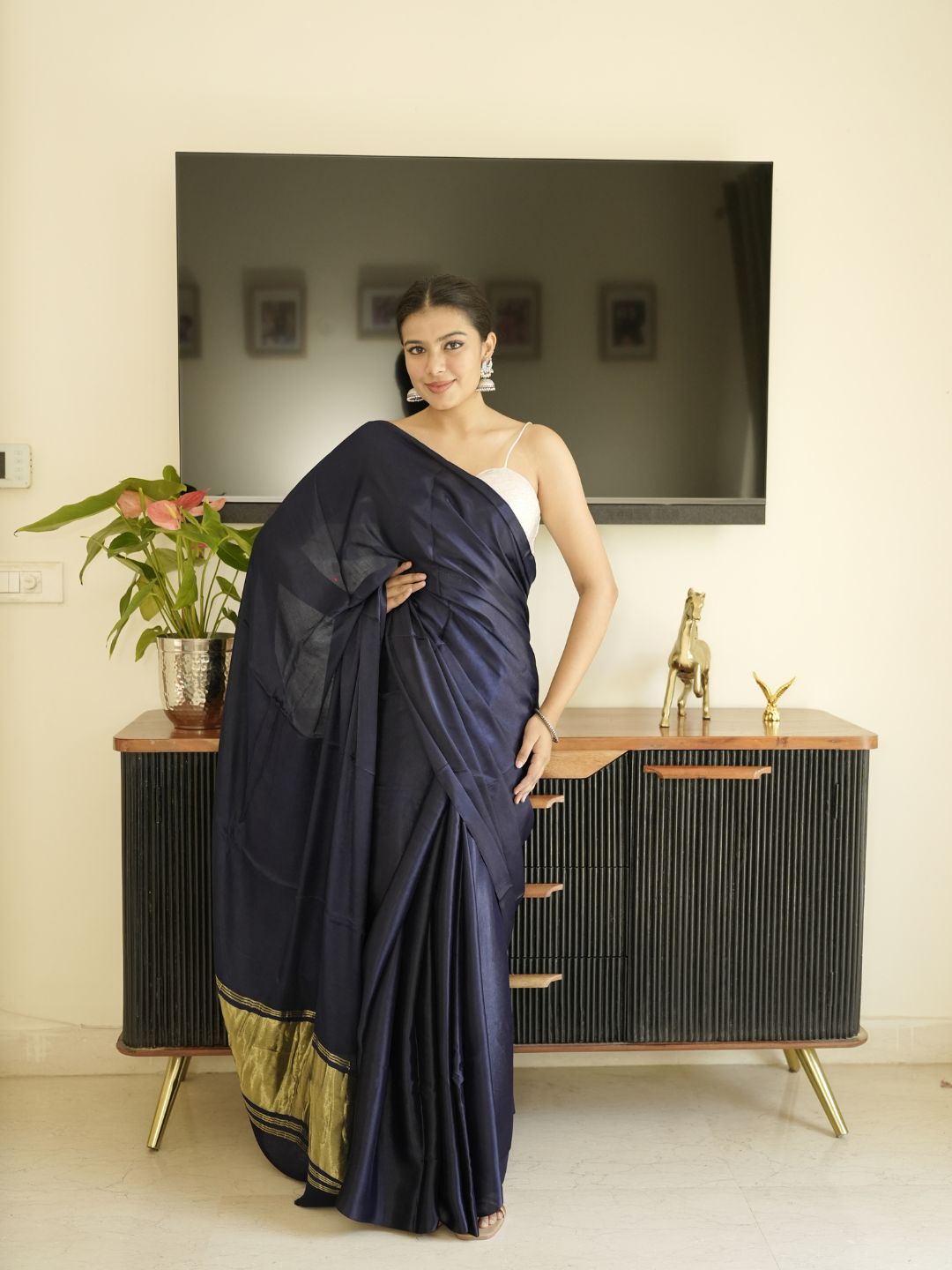 Plain katan soft silk cotton sarees
