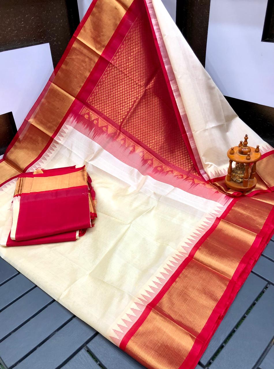 Kuppadam Temple Border sarees