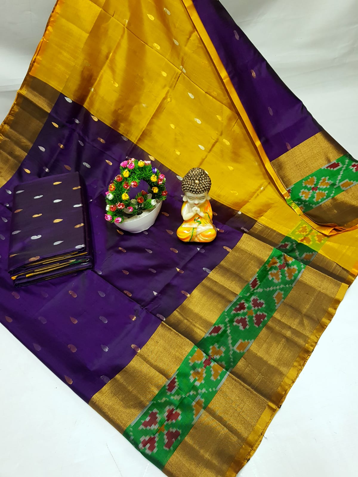 Uppada silks sarees with pochampally border