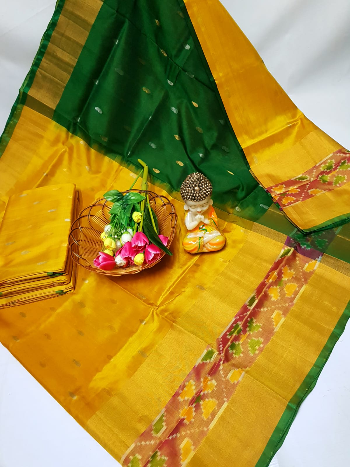 Uppada silks sarees with pochampally border