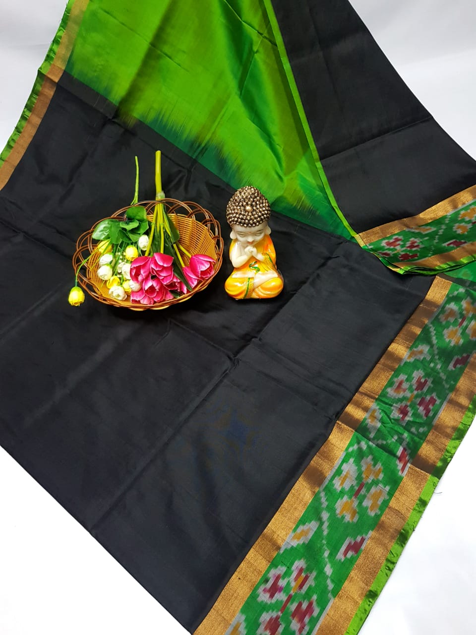 Uppada sarees with small pochampally border