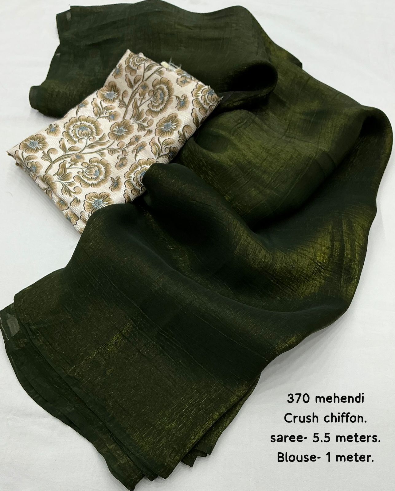 Crush chiffon sarees