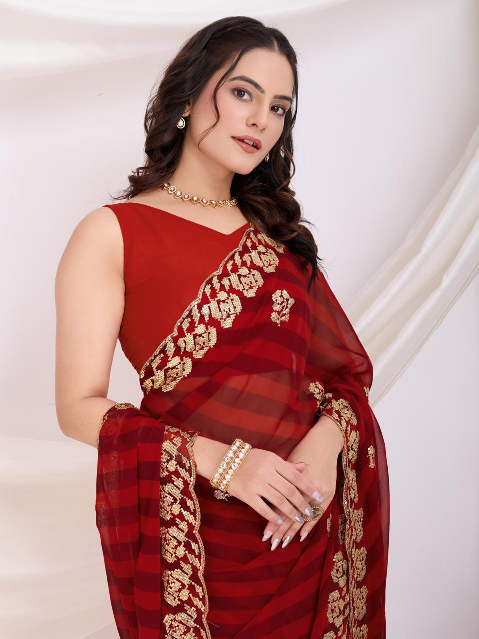 Leheriya Georgette sarees