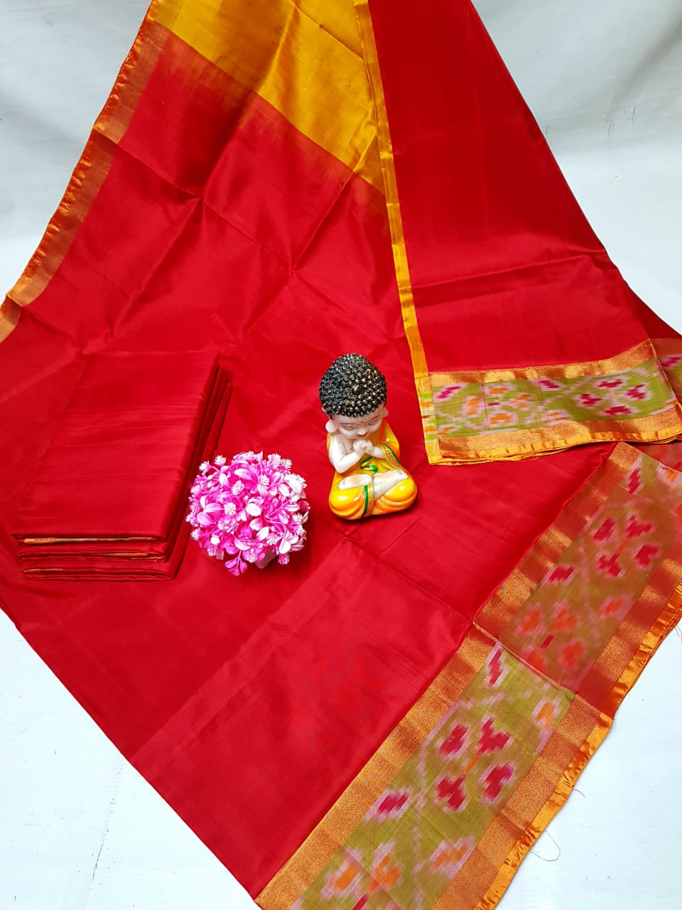 Uppada sarees with small pochampally border