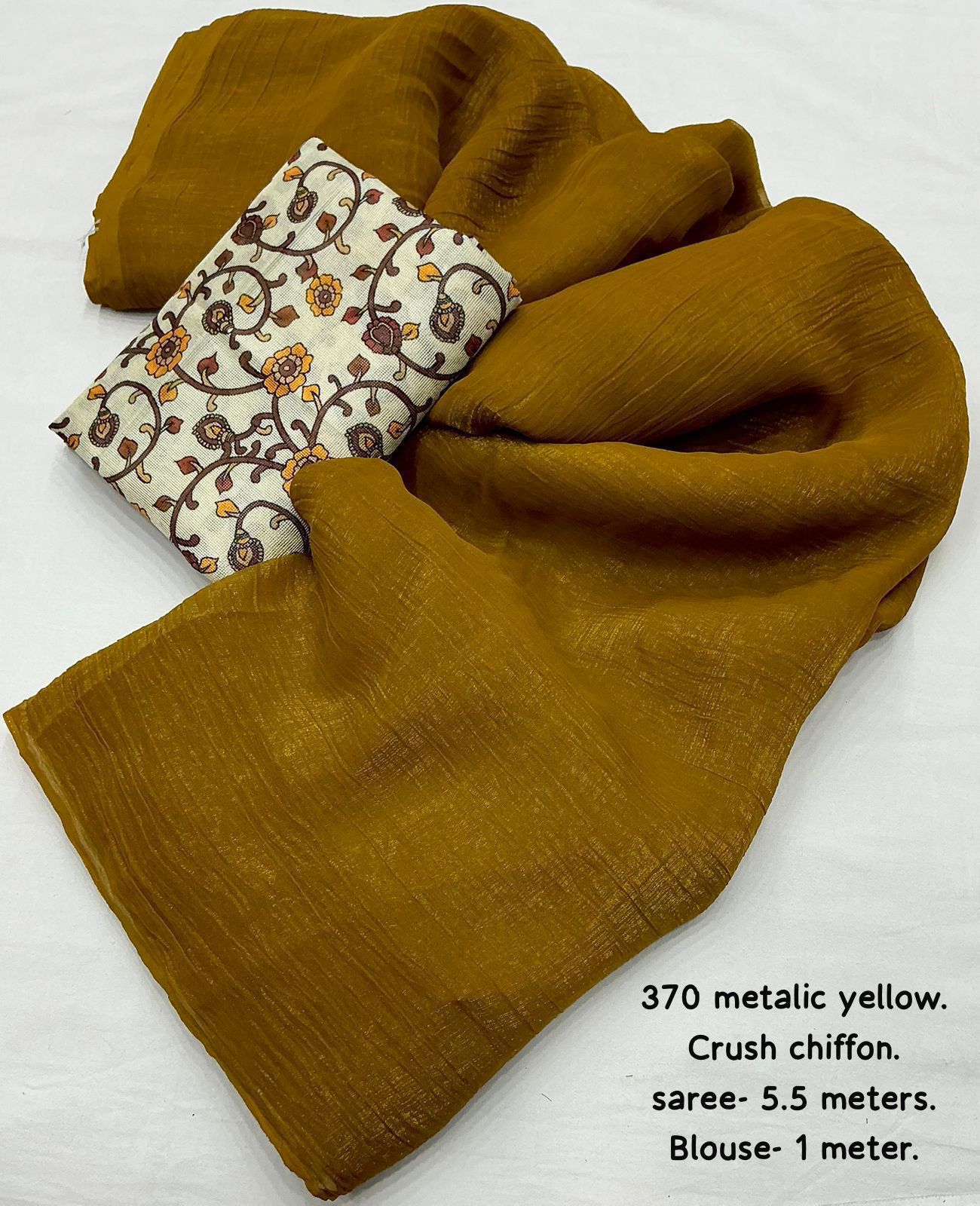 Crush chiffon sarees