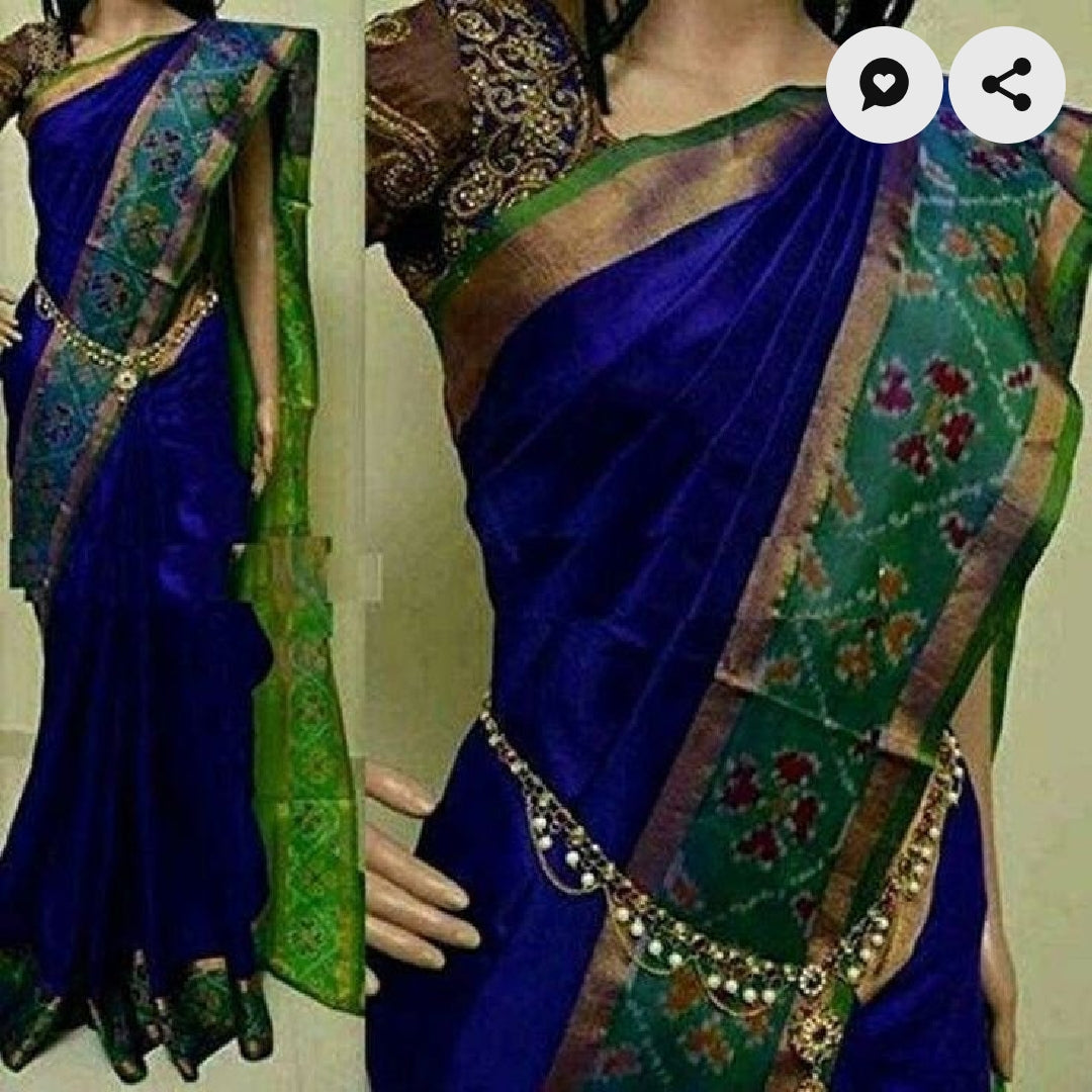 Uppada sarees with small pochampally border