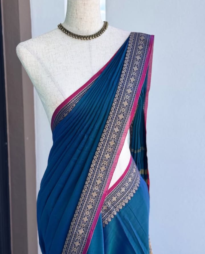 Narayanpet cotton small border sarees