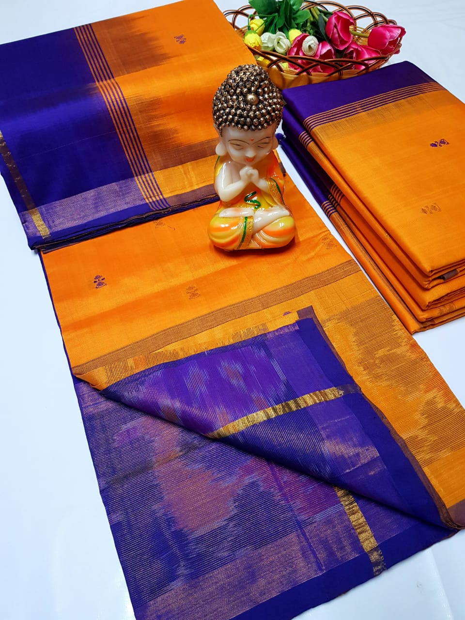 Uppada Tripura silk sarees with pochampally border