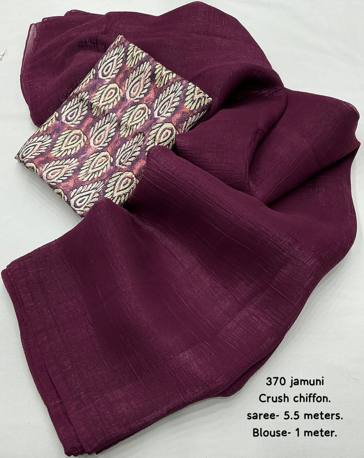Crush chiffon sarees