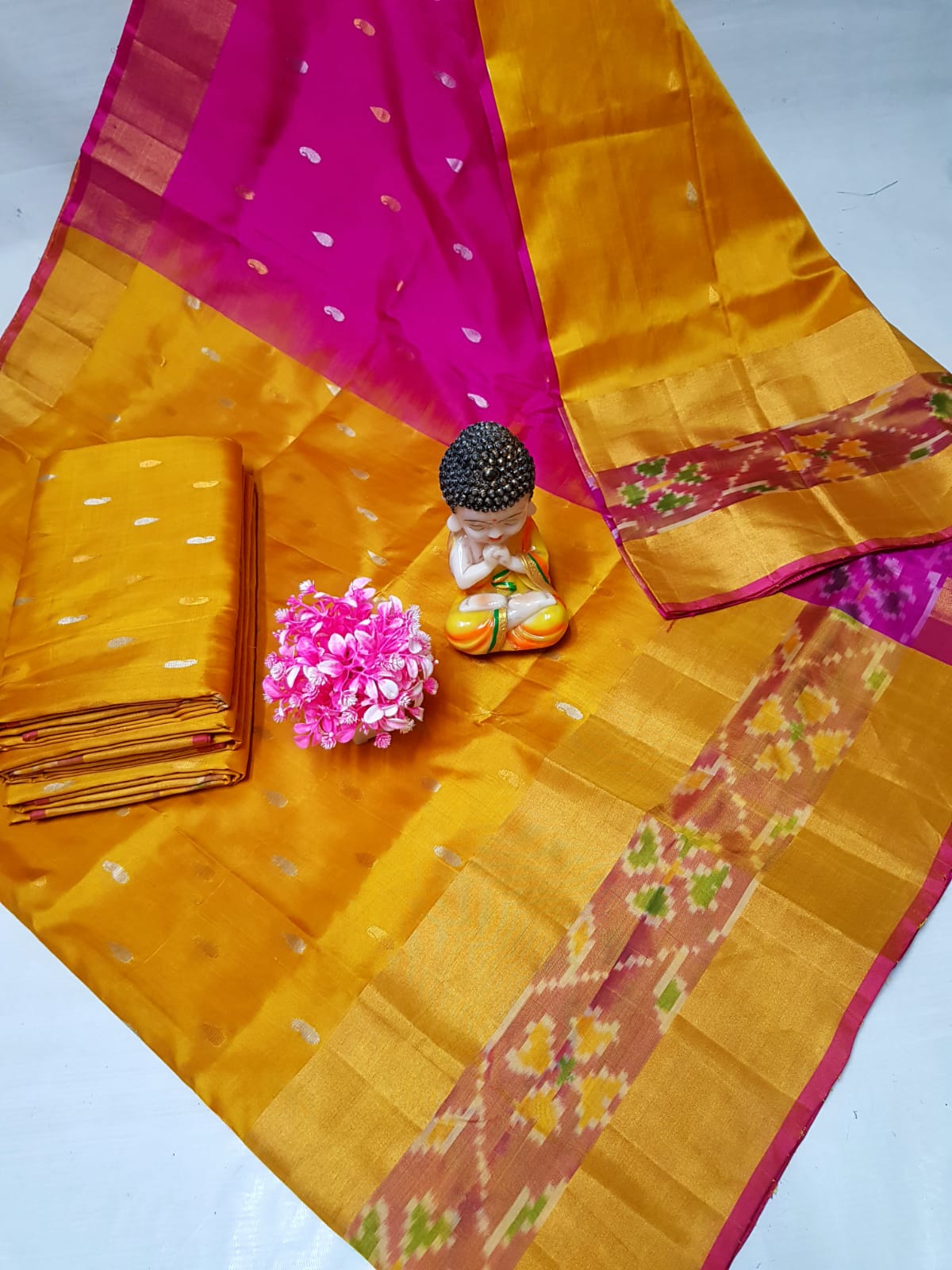 Uppada silks sarees with pochampally border
