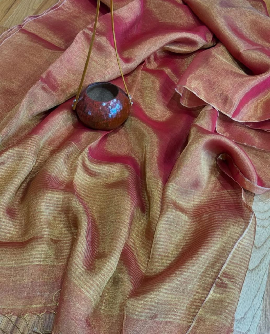Plain Tissue linen sarees