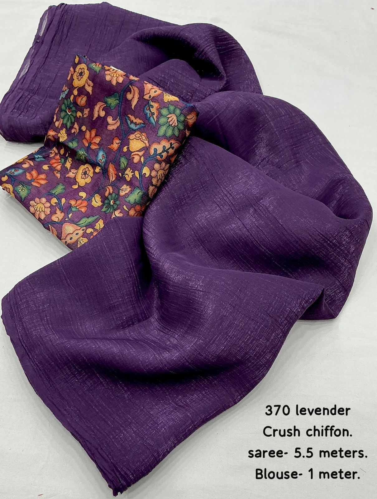 Crush chiffon sarees