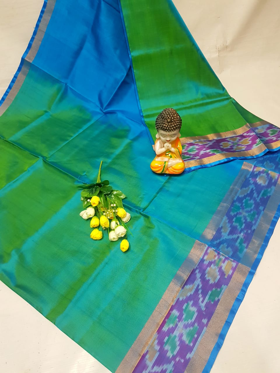 Uppada sarees with small pochampally border