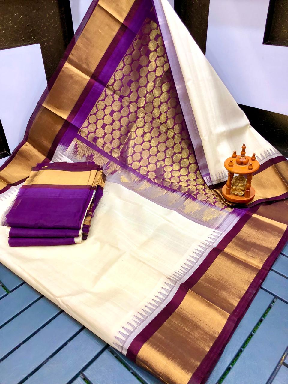 Kuppadam Temple Border sarees
