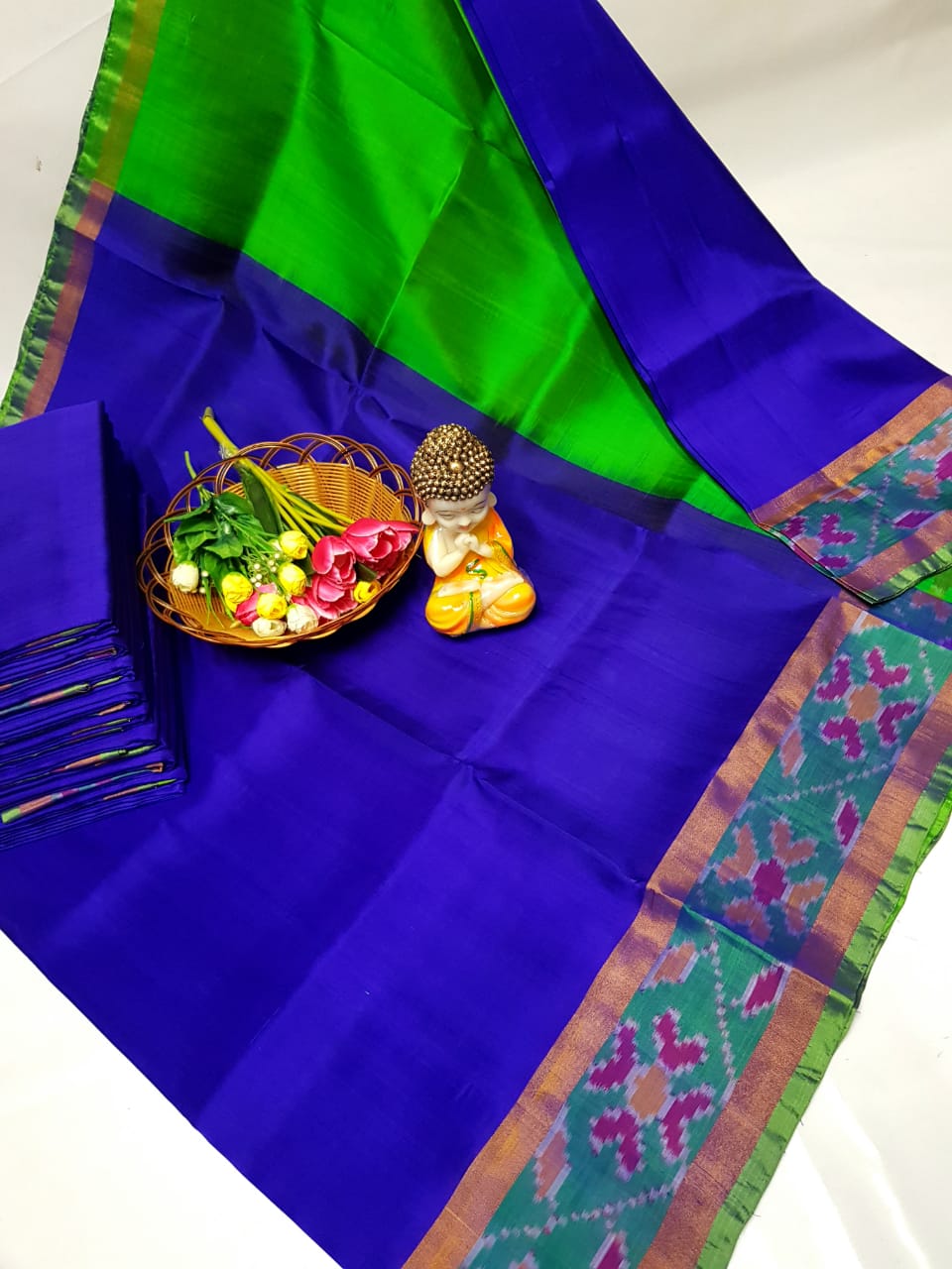 Uppada sarees with small pochampally border