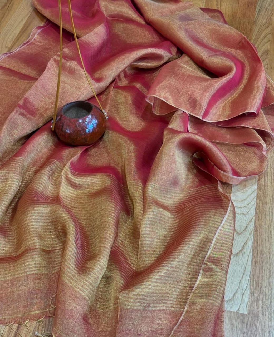 Plain Tissue linen sarees