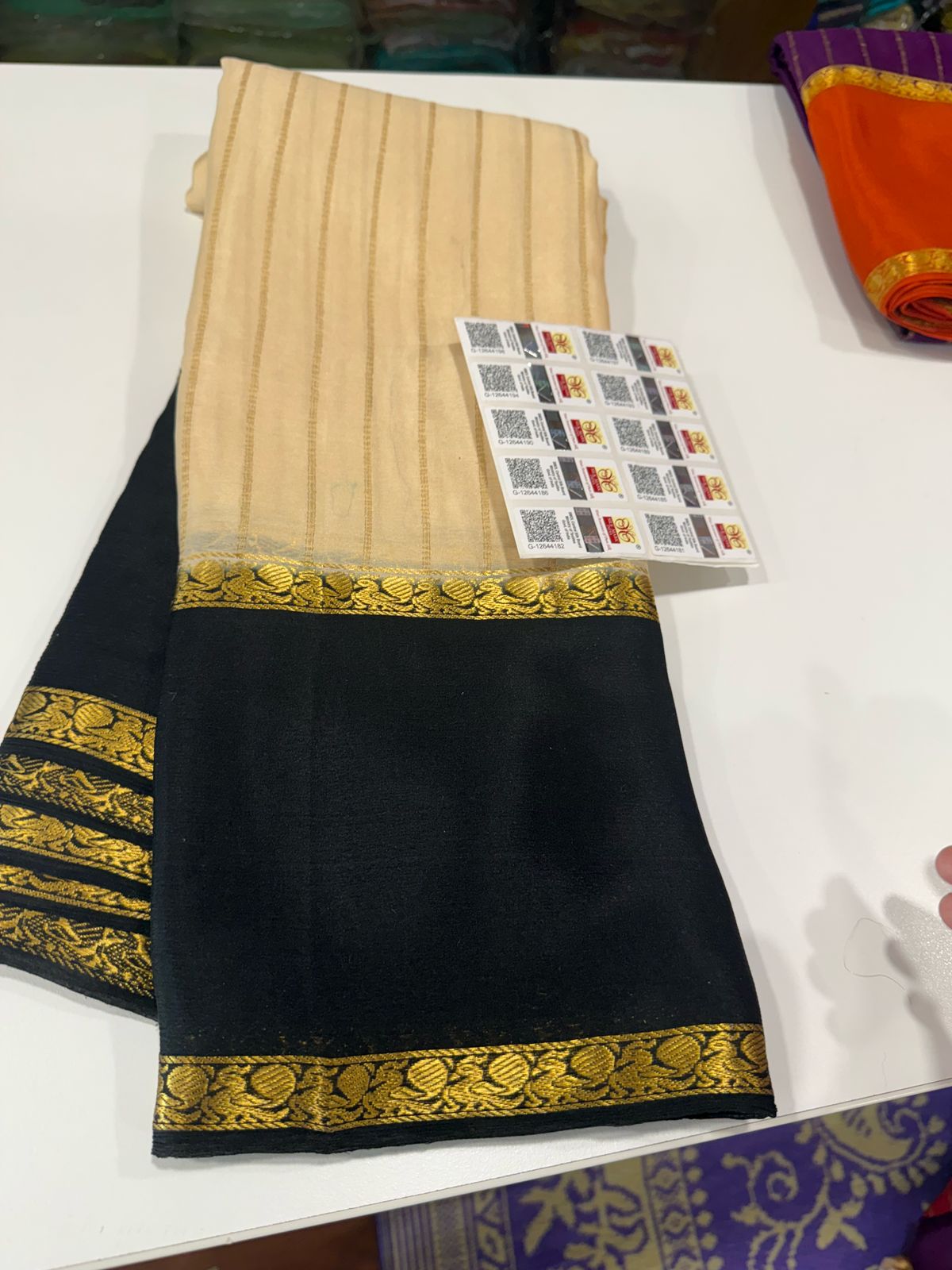 Pure Mysore wrinkle crepe silk sarees