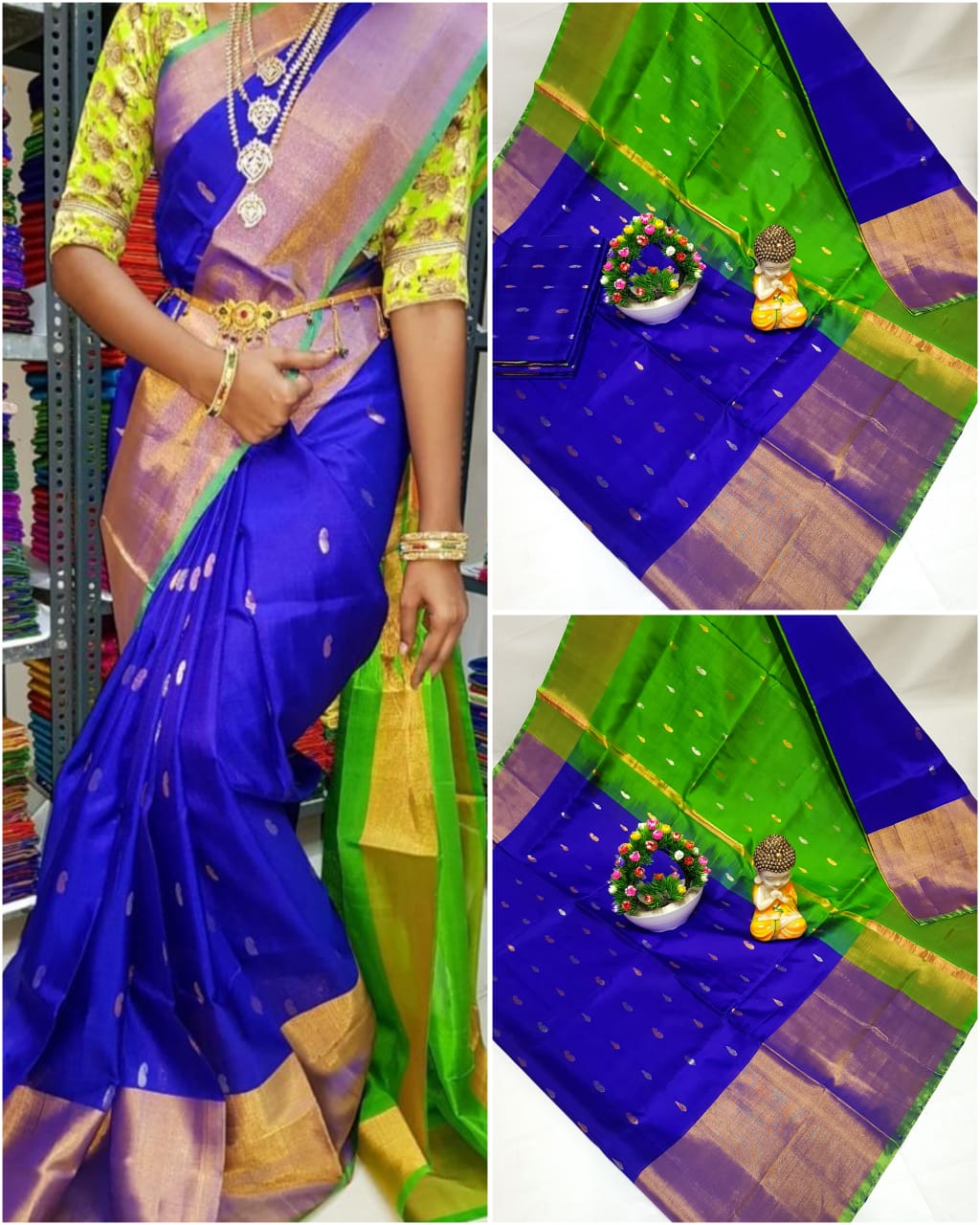 Uppada pattu Nakshatra butta sarees