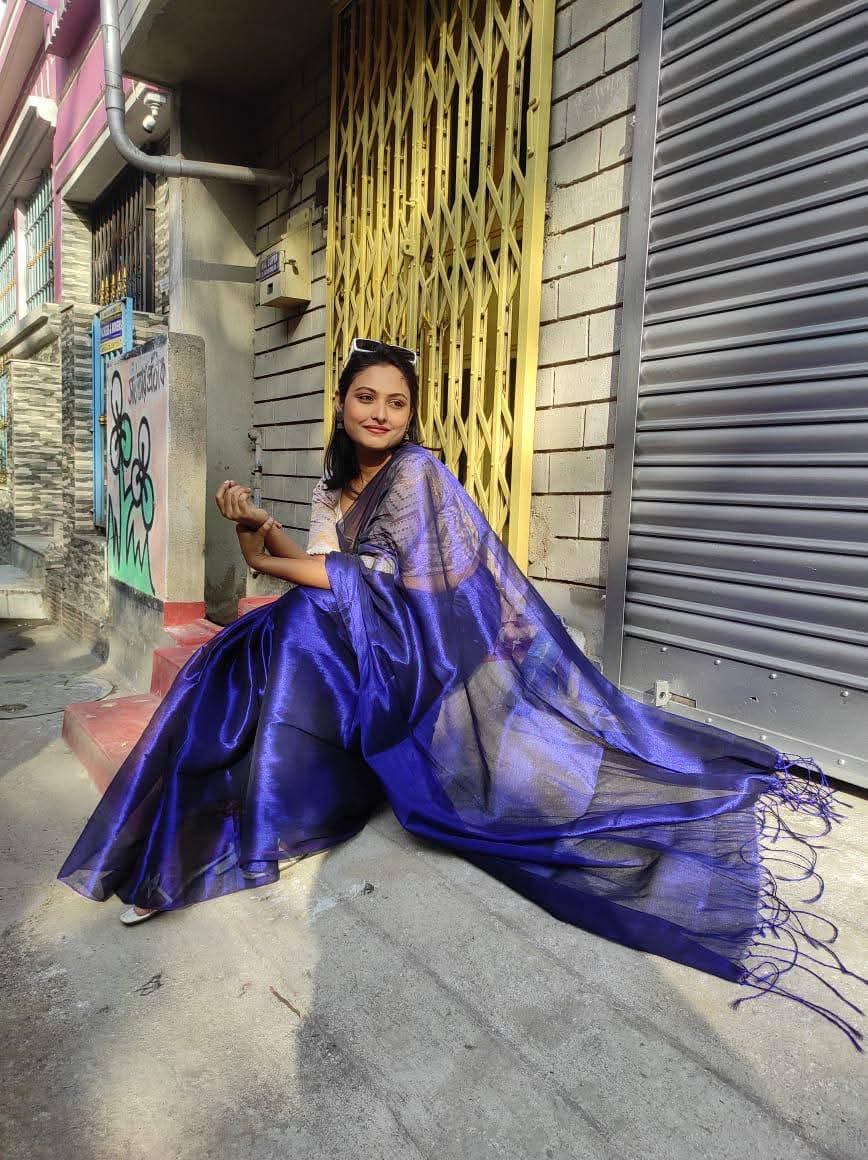 Tissue cotton sarees