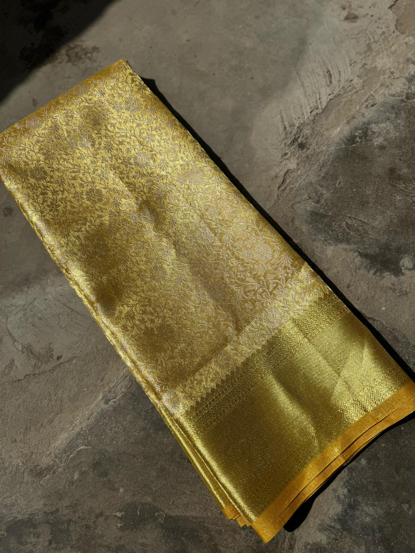 Gold Banarasi tissue silk sarees