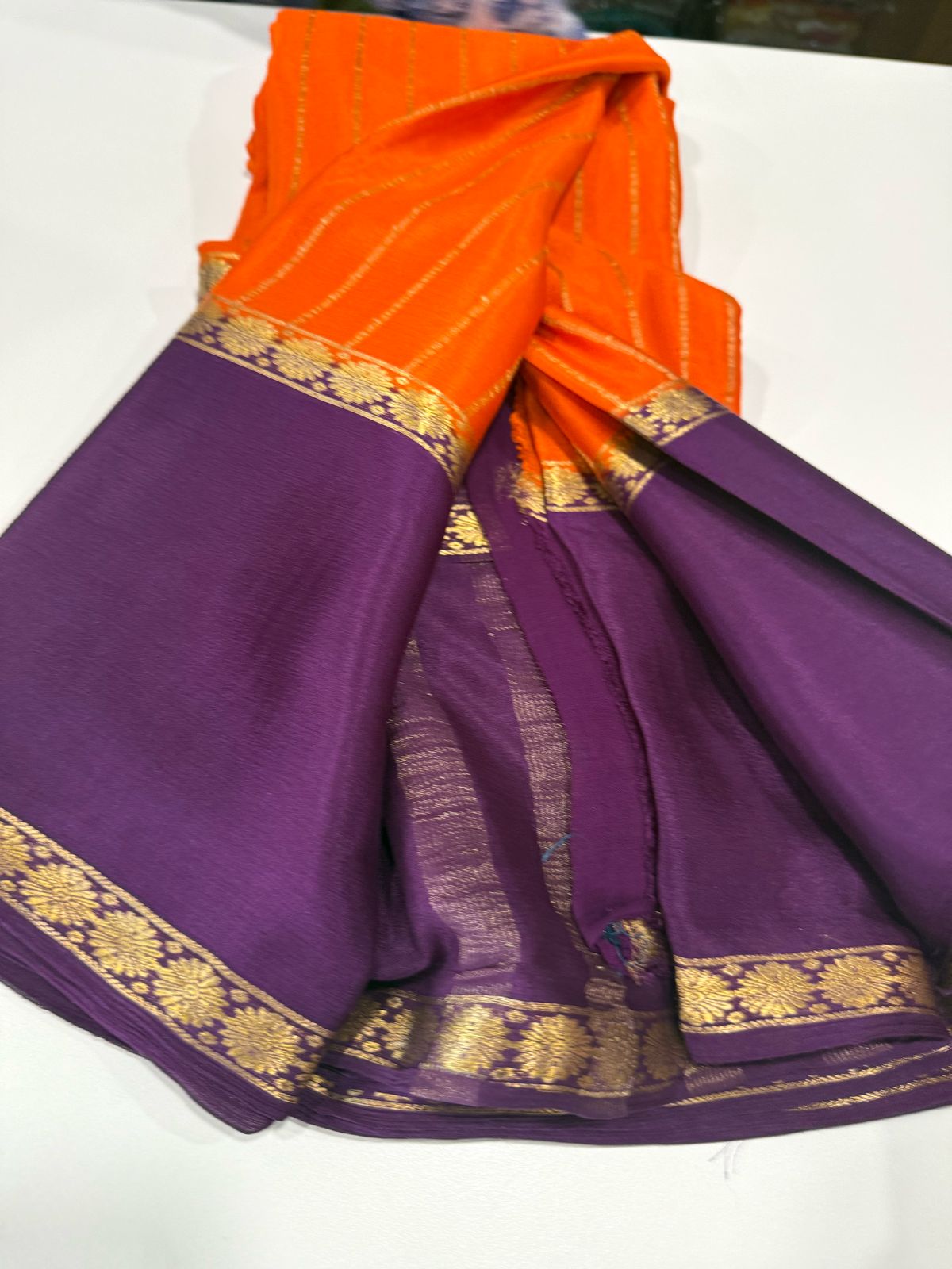 Pure Mysore wrinkle crepe silk sarees