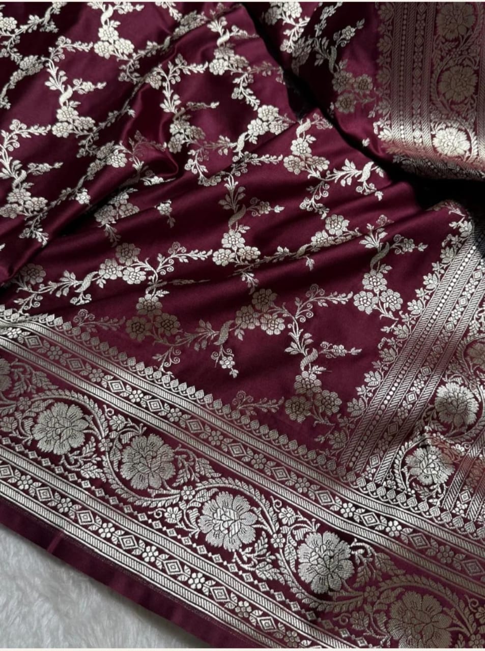 Banarasi mashru silk crepe sarees