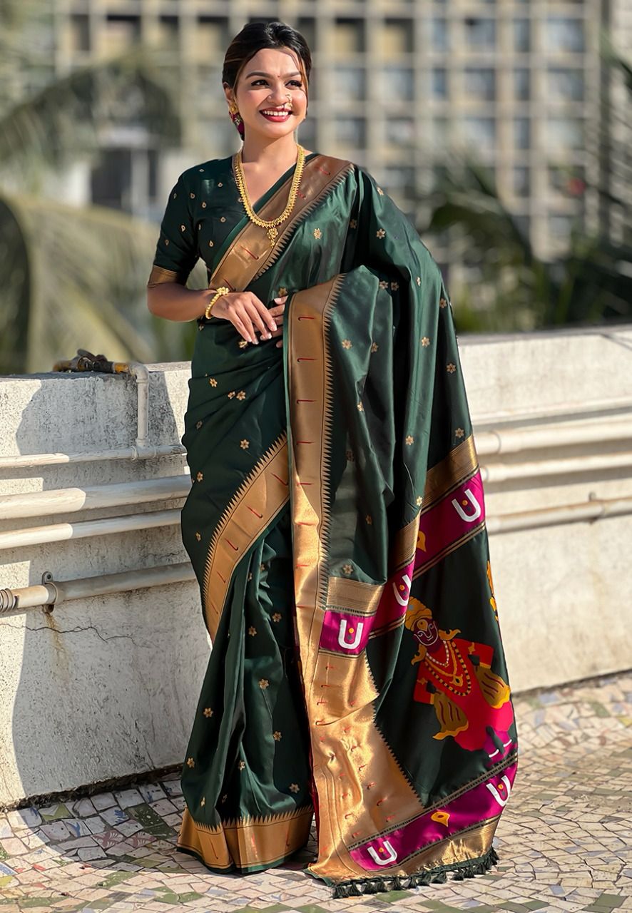 Vittala design Paithani Sarees
