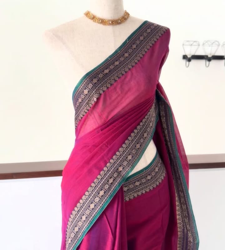 Narayanpet cotton small border sarees