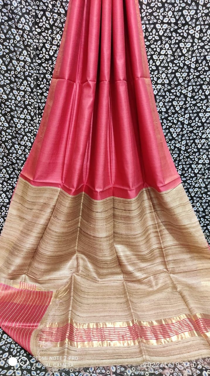 Tussar Gicha Staple silk sarees